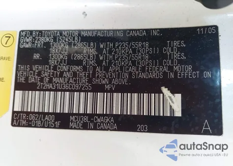 2006 Lexus Rx 330 из США, поврежденный, VIN 2T2HA31U36C097255